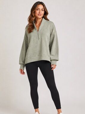 SPANX AirEssentials Shawl Collar Half Zip Large